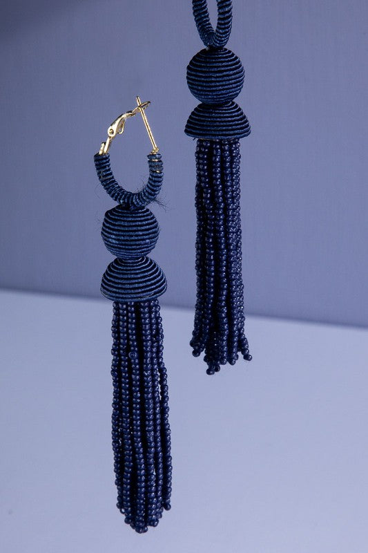 Alice Beaded Earrings - Blue