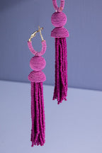 Alice Beaded Earrings - Purple