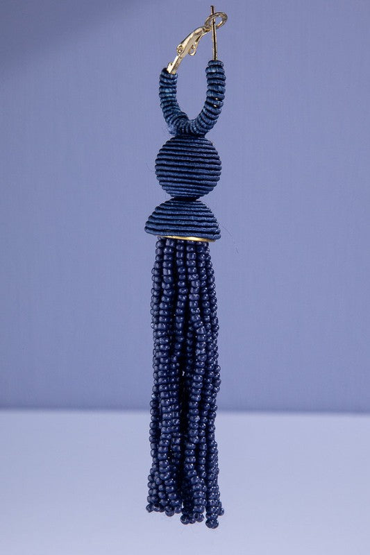 Alice Beaded Earrings - Blue