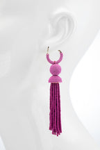 Alice Beaded Earrings - Purple