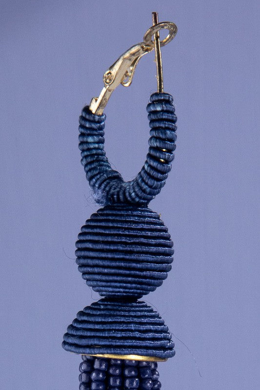 Alice Beaded Earrings - Blue