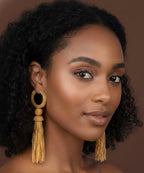 Alice Beaded Earrings - Gold