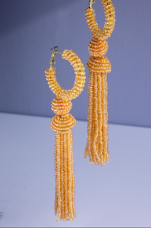 Alice Beaded Earrings - Gold