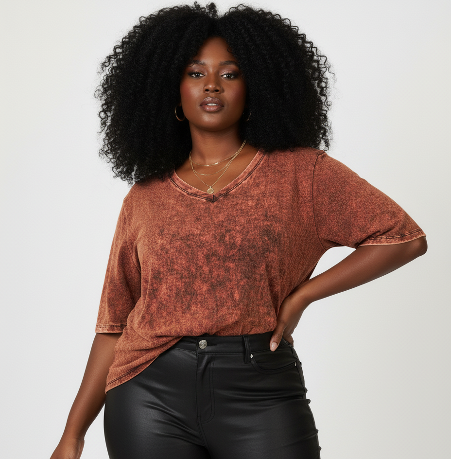 Lina Acid Wash Shirt