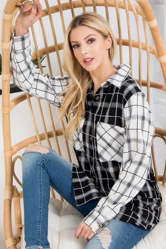 Black Plaid Shirt