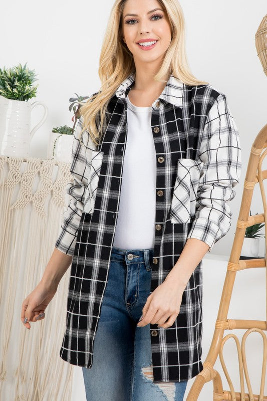 Black Plaid Shirt