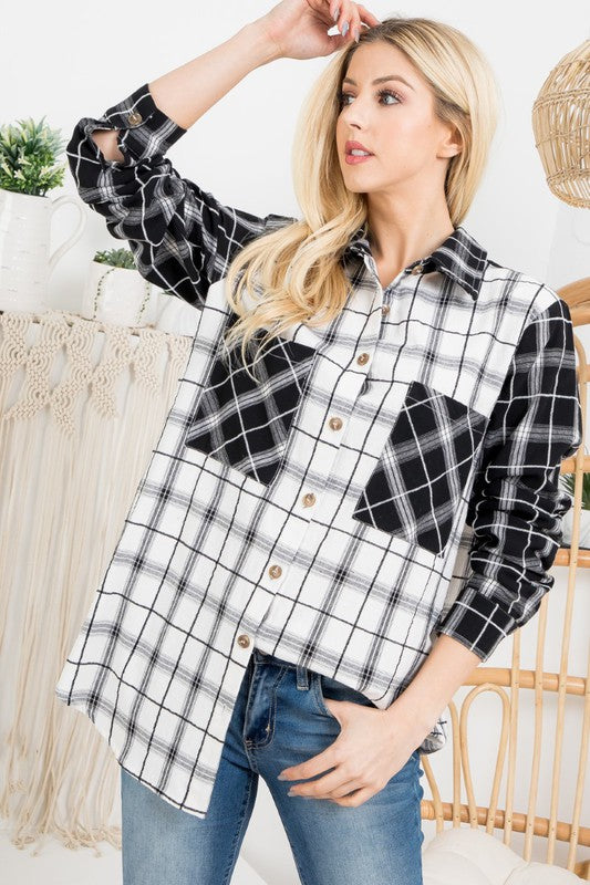 Black Plaid Shirt
