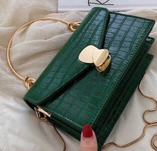 Mary Crocodile Bag (Forest Green)