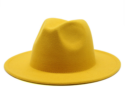 Daphne Fedora Hat (Vibrant Yellow)